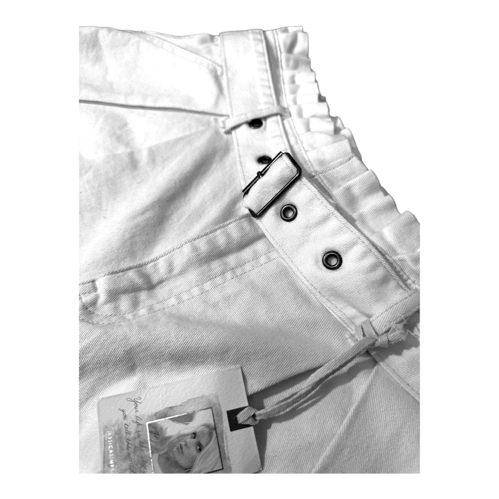 Jessica Simpson Womens High Rise Paperbag Denim Shorts Size 31 - Picture 7 of 7